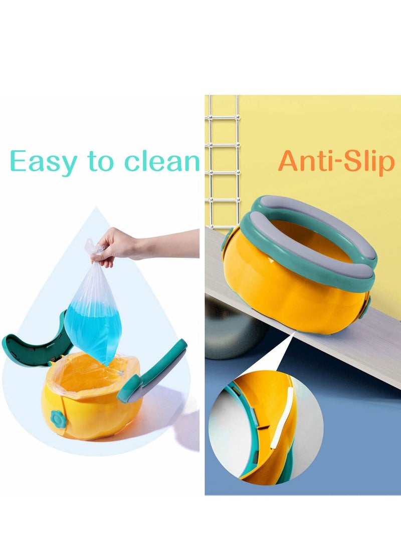 Excefore Travel Potty for Toddlers Kids, Foldable Potty, Potty Training Toilet Seat, Includes 20 Disposable Baggies, Emergency Travel Potty Perfect for Public Toilets, Road Trips, Beach, and More - Image 2