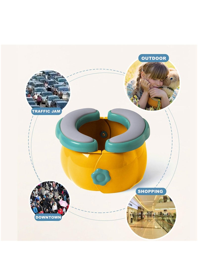Excefore Travel Potty for Toddlers Kids, Foldable Potty, Potty Training Toilet Seat, Includes 20 Disposable Baggies, Emergency Travel Potty Perfect for Public Toilets, Road Trips, Beach, and More - Image 4