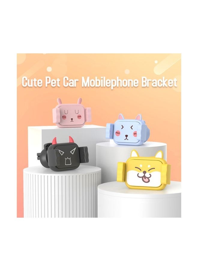 Universal Cute Pet Mobile Phone Holder Pink/Brown - Image 2