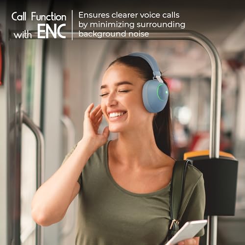 ZEBRONICS Duke (2026 Upgrade) Wireless Headphone, BT v5.3, Upto 60 hrs Playback, 40mm Drivers, Deep Bass, ENC, Gaming Mode, Dual Pairing, LED Lights, Media/Volume Control, Call Function (Darkblue) - Image 5