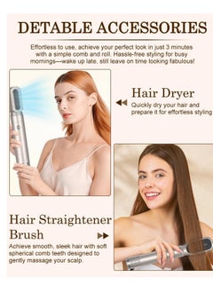 General 6-in-1 Airstyler, Multifunctional Hot Air Brush  Blow Dryer Brush  Hair Dryer for Drying  Straightening  Curling and Volume Massage Comb with Ion Care  Suitable for All Hair Types  - Image 3