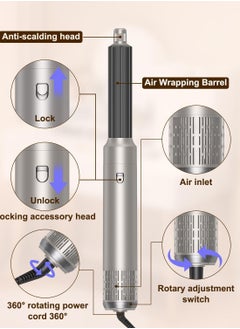General 6-in-1 Airstyler, Multifunctional Hot Air Brush  Blow Dryer Brush  Hair Dryer for Drying  Straightening  Curling and Volume Massage Comb with Ion Care  Suitable for All Hair Types  - Image 5
