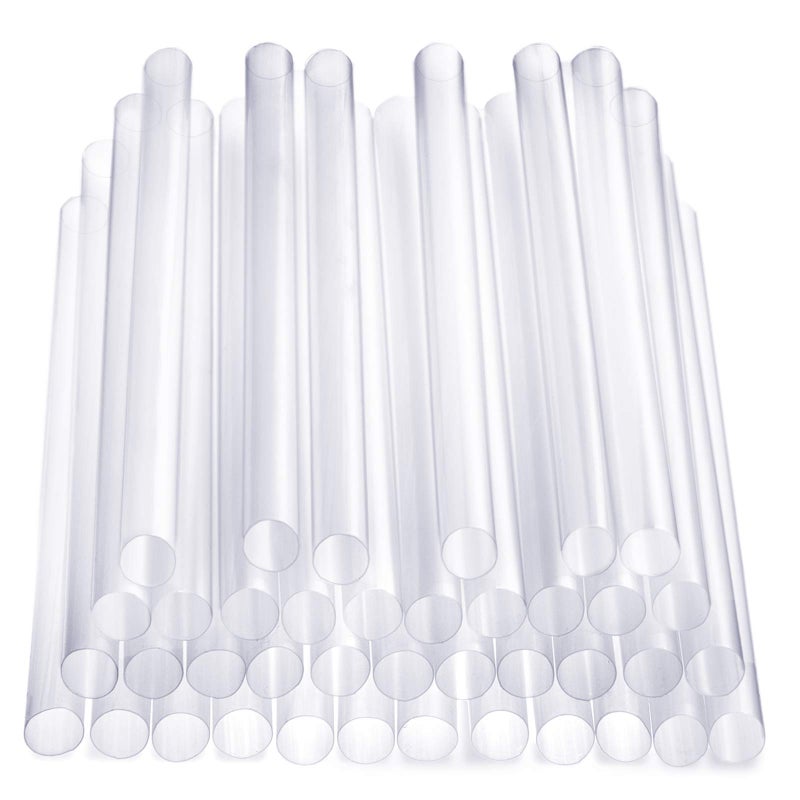 Comfy Package Jumbo Smoothie Straws - 100 Pack, Clear Plastic Boba & Milkshake Straws - Image 1