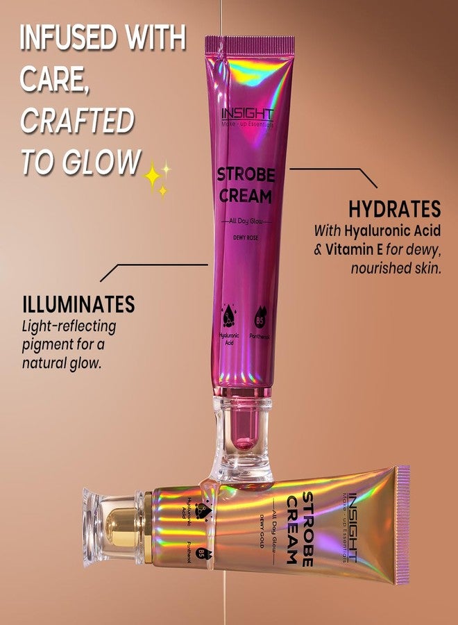 إنسايت كريم إنسايت ستروب - ديوي روز | إشراقة فورية وتوهج ندي | غني بالبانثينول وحمض الهيالورونيك | تركيبة عاكسة للضوء | يضيء ويرطب | 30 غرام - Image 4
