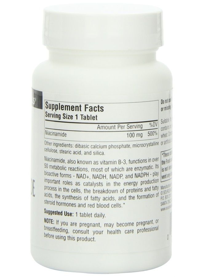 Source Naturals Niacinamide Vitamin B-3 100mg, 250 Tablets (Pack of 3) - Image 3