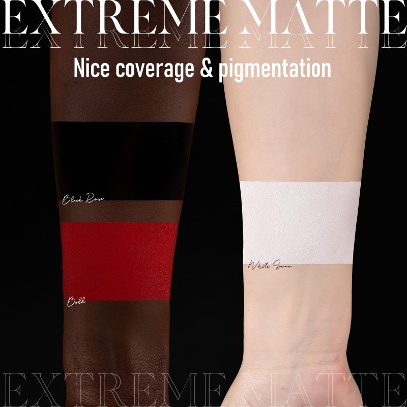 BEPHOLAN Single Matte Red Eyeshadow Palette, Halloween Makeup Color Palette Highly Pigmented, Long-lasting, Intense Colors for Goth Makeup - Image 3