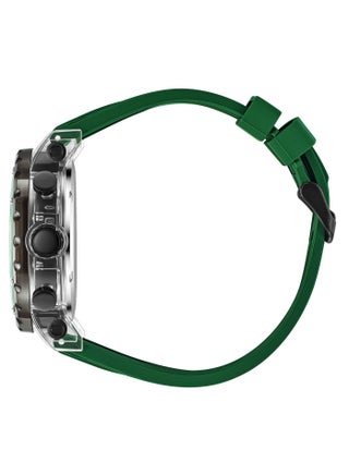 Clasico Obsidian Drive Men’s Luxury Chronograph Watch | 45mm Green Dial | Elite PE903 Movement | Green Silicone Strap | 3ATM Water Resistant Luxury Watch - view 4