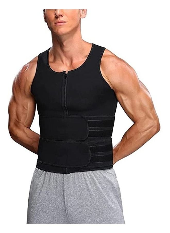 Yameem Mens Hot Neoprene Sauna Suit Body Shaper Sweat Vest  - Image 1