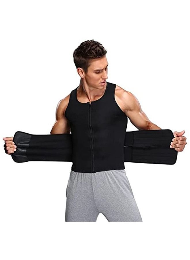 Yameem Mens Hot Neoprene Sauna Suit Body Shaper Sweat Vest  - Image 2