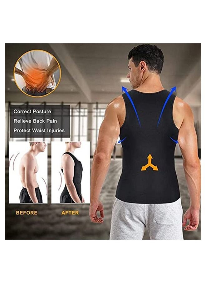 Yameem Mens Hot Neoprene Sauna Suit Body Shaper Sweat Vest  - Image 4