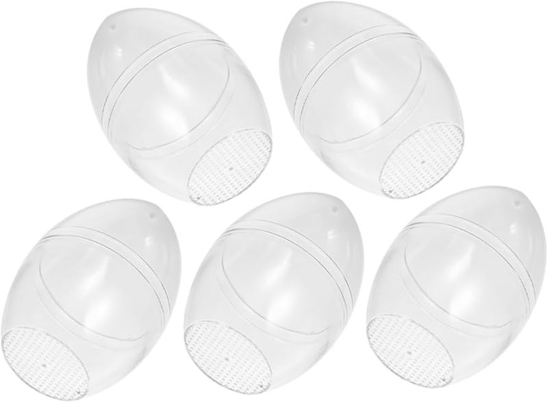 Large Fillable Easter Eggs 5 Pack Jumbo Plastic for Crafts Decor Spring Party Activities - Image 1