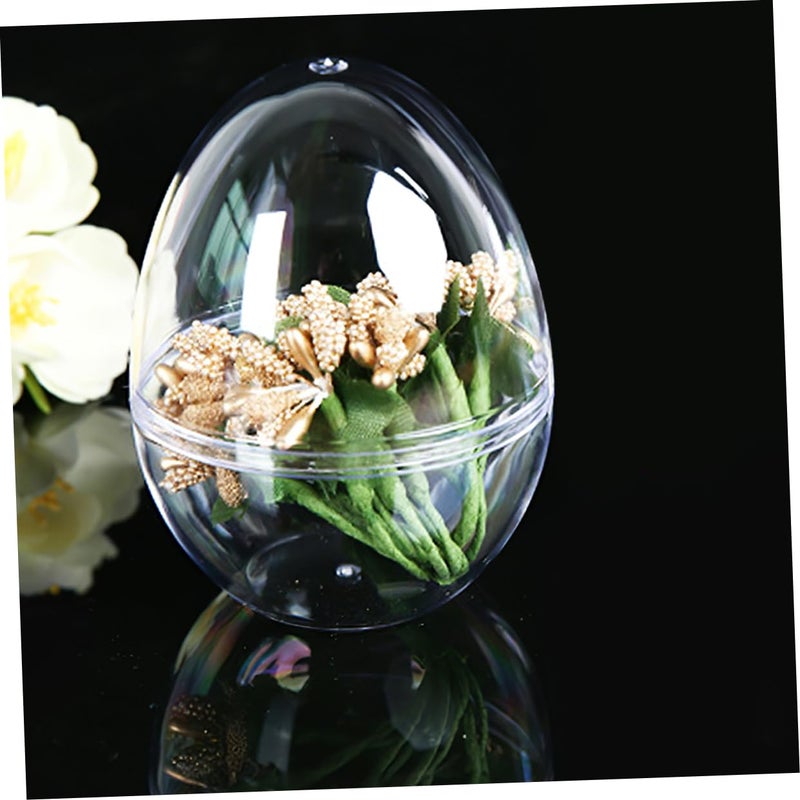 Large Fillable Easter Eggs 5 Pack Jumbo Plastic for Crafts Decor Spring Party Activities - Image 5