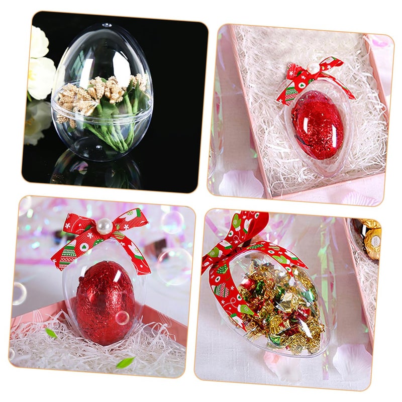 Large Fillable Easter Eggs 5 Pack Jumbo Plastic for Crafts Decor Spring Party Activities - Image 4