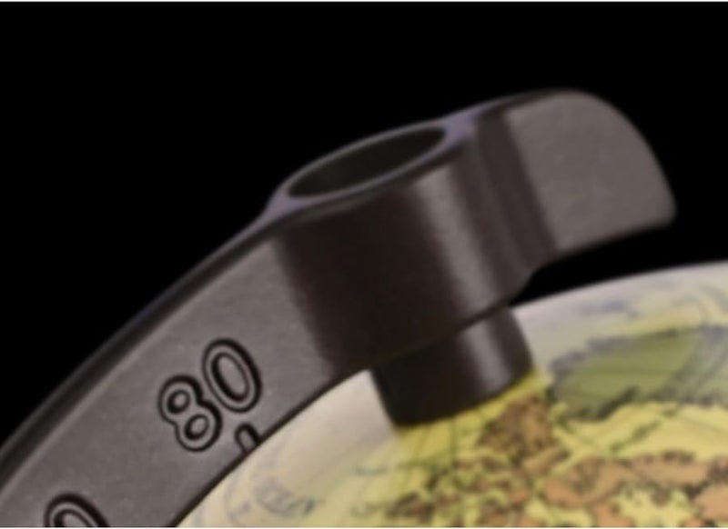 Vintage Rotating World Globe On Wooden Base Educational Geography Desktop Decor - Image 5