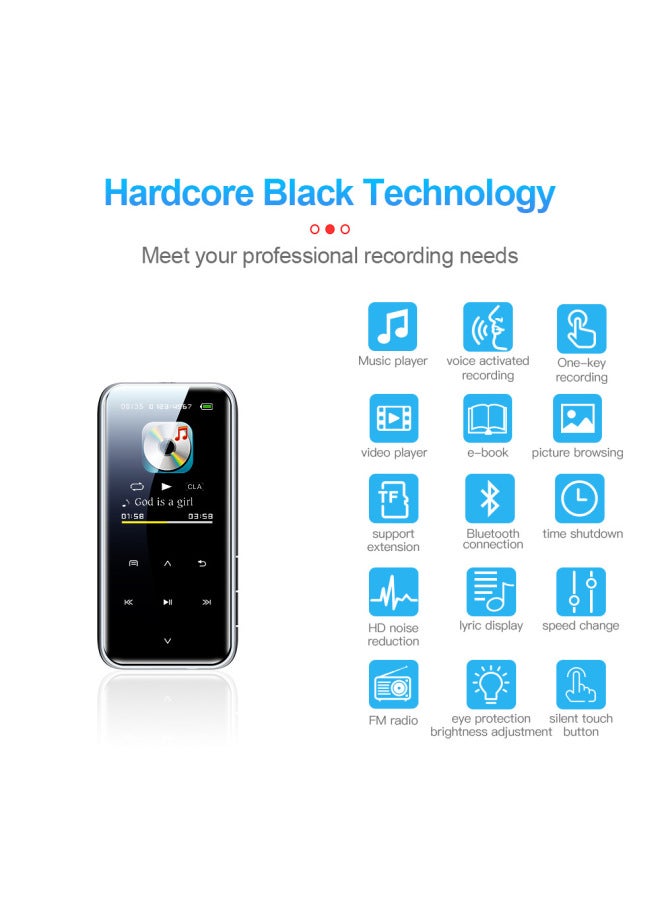 M22 Card Pluggable Recording Pen Mp3 Mp4 Electronic Book Ai Intelligent Definition Noise Reduction Sound Control Recording Pen-Color:Q1-Capacity:16GB - Image 3