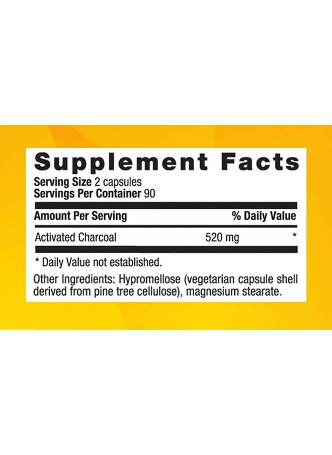 Country Life Natural Activated Charcoal 260 Mg 180 Capsules Packaging May Vary  - Image 3