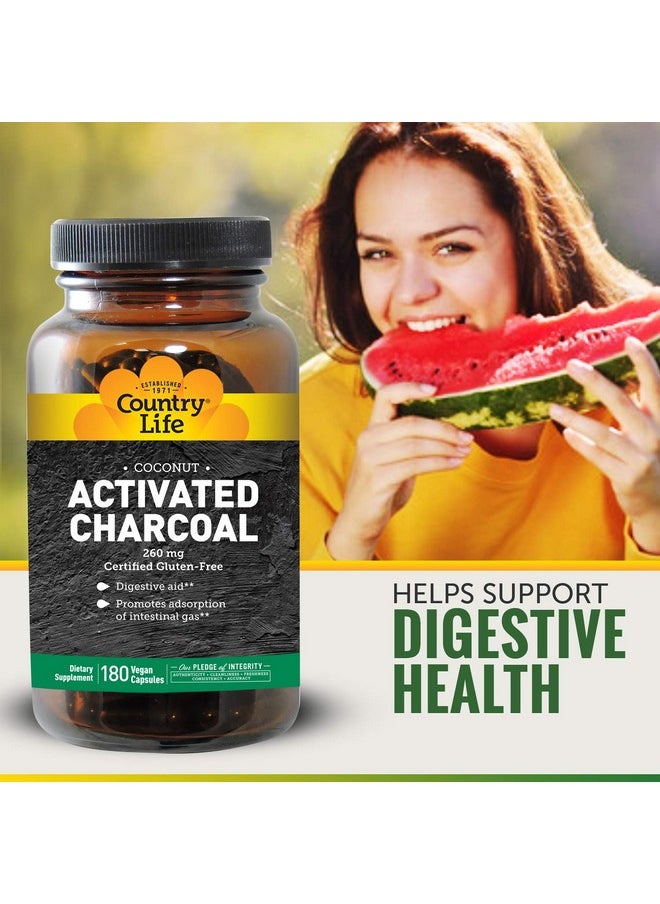 Country Life Natural Activated Charcoal 260 Mg 180 Capsules Packaging May Vary  - Image 4