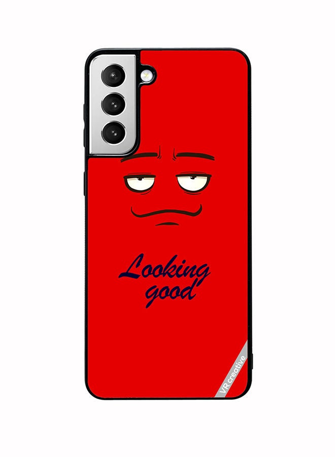 VR CREATIVE Protective Case Cover For Samsung Galaxy S22 Plus 5G Looking Good Face Design Multicolour - Image 1