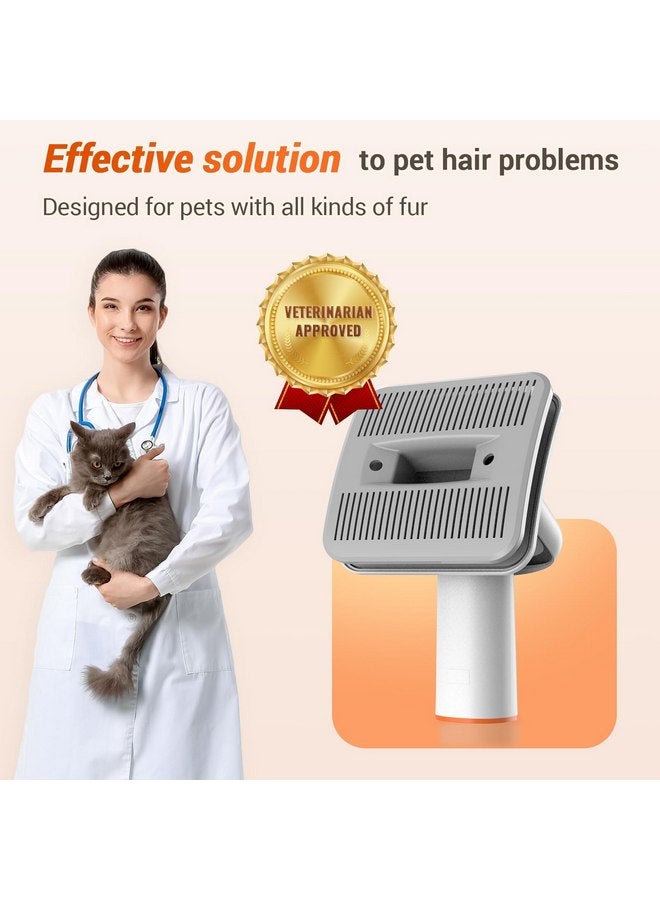 Afloia Innovative Pet Grooming Kit: Dog Brush Vacuum Attachment, Cat Brush with 1-1.5" Hoses Diameter Universal Adapter, Compatible with Most Round Vacuum Cleaners like Bissell, Eureka etc., Orange - Image 5