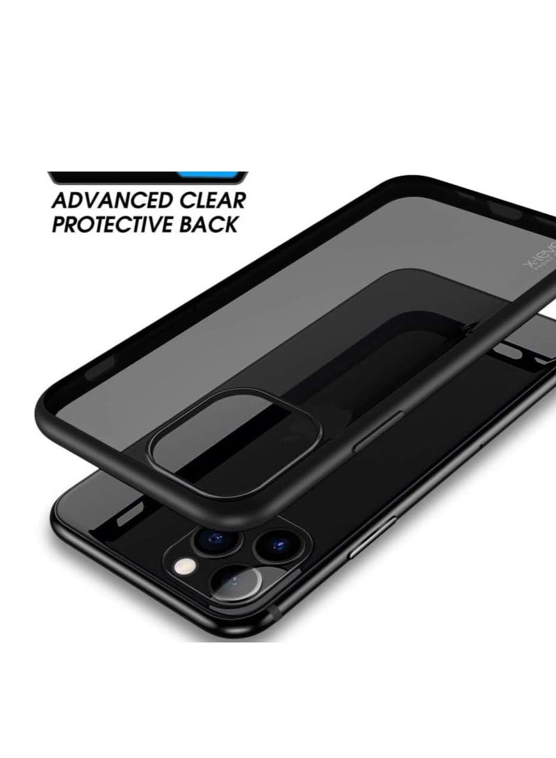 Magic Mask Magic Mask Q Series Clear Case Compatible Case Shockproof Hard PC +Soft Silicone Transparent Protective Slim Hard Back Cover with Silicone Frame for (Black, iphone 11 pro max )  - Image 2
