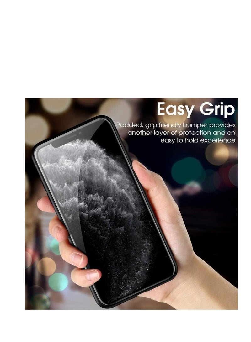 Magic Mask Magic Mask Q Series Clear Case Compatible Case Shockproof Hard PC +Soft Silicone Transparent Protective Slim Hard Back Cover with Silicone Frame for (Black, iphone 11 pro max )  - Image 4