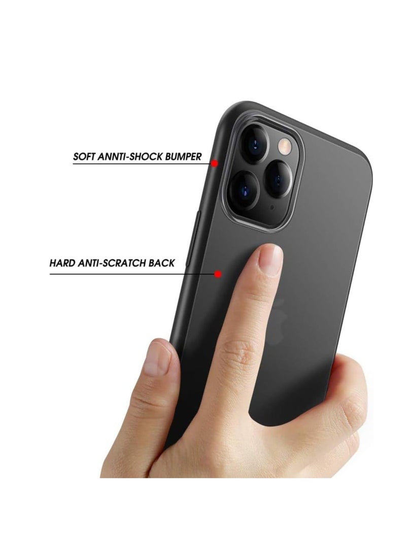Magic Mask Magic Mask Q Series Clear Case Compatible Case Shockproof Hard PC +Soft Silicone Transparent Protective Slim Hard Back Cover with Silicone Frame for (Black, iphone 11 pro max )  - Image 5