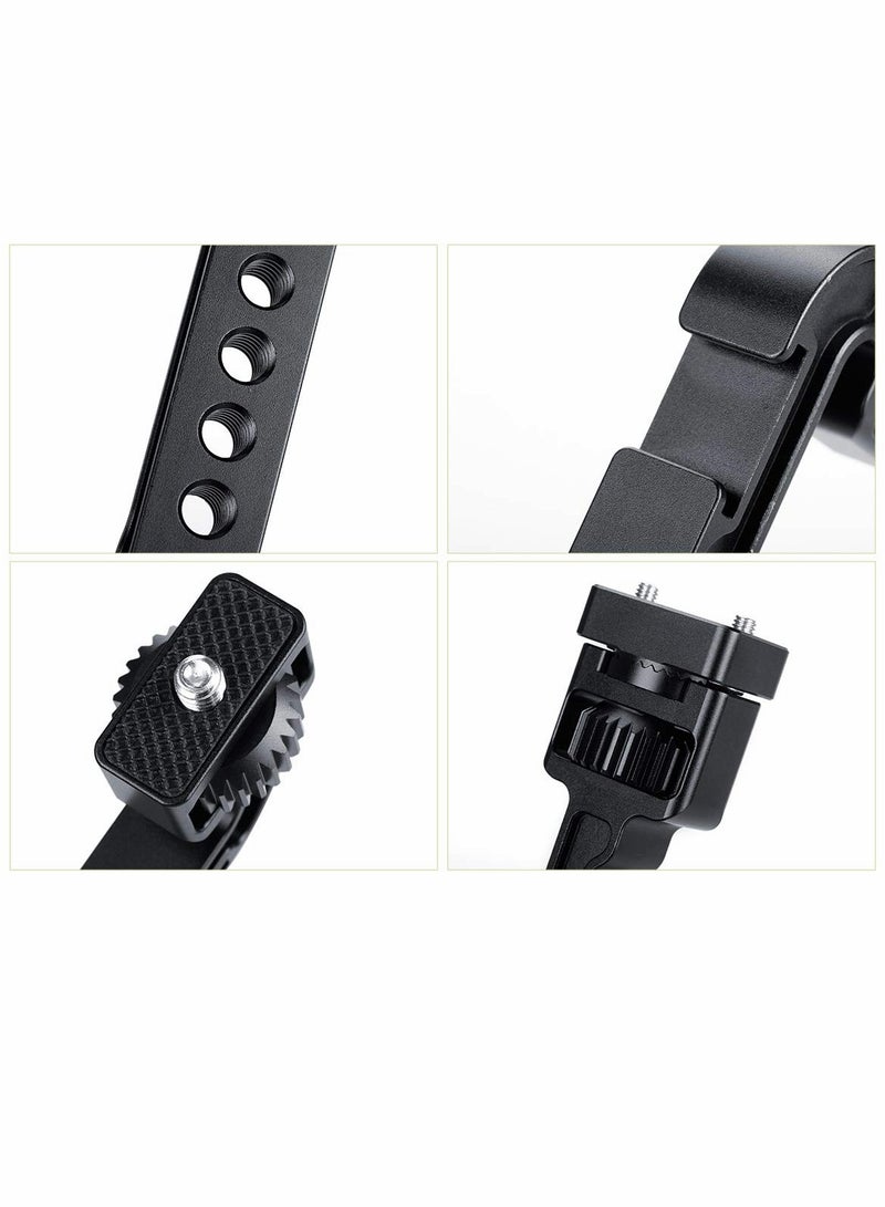 SOLARAE Gimbal Monitor Mount for DJI Ronin S/SC, 360° Swivel Extension Bracket with 1/4 Thread Cold Shoe, Gimbal Stabilizer Extension Arm - Image 2