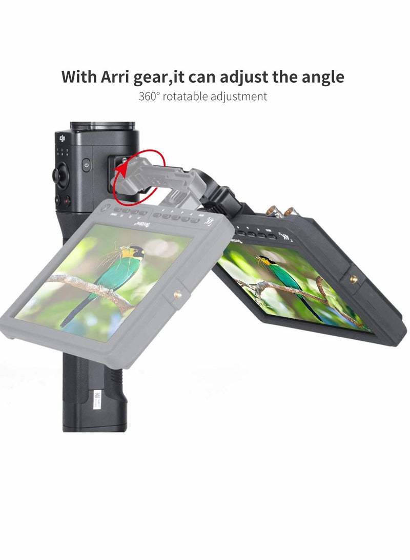 SOLARAE Gimbal Monitor Mount for DJI Ronin S/SC, 360° Swivel Extension Bracket with 1/4 Thread Cold Shoe, Gimbal Stabilizer Extension Arm - Image 4