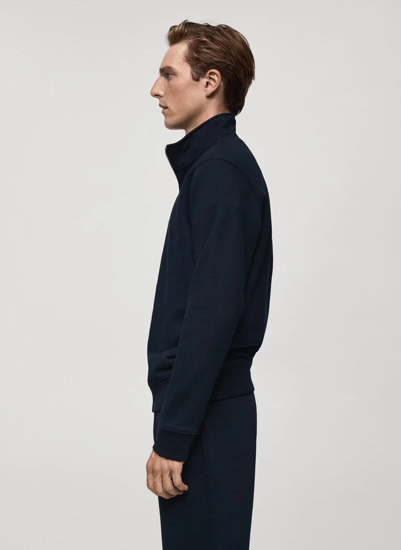 Mango Man Zip Through Sweatshirt