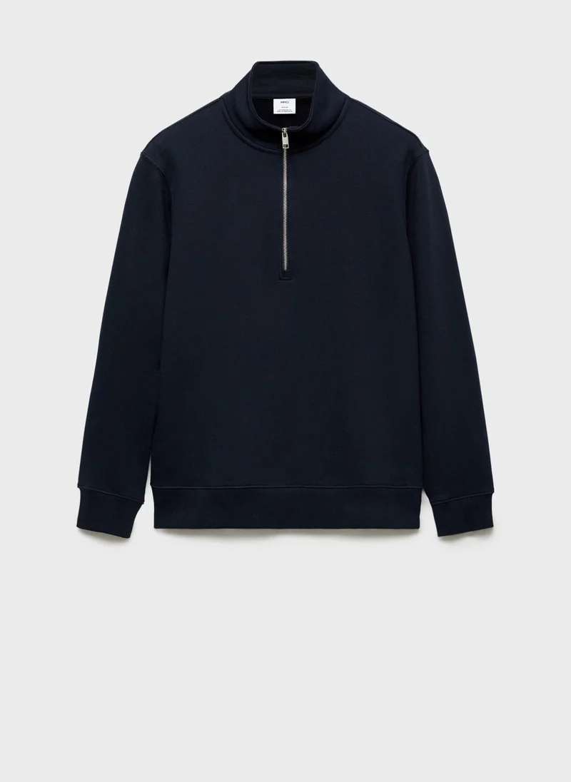 Mango Man Zip Through Sweatshirt