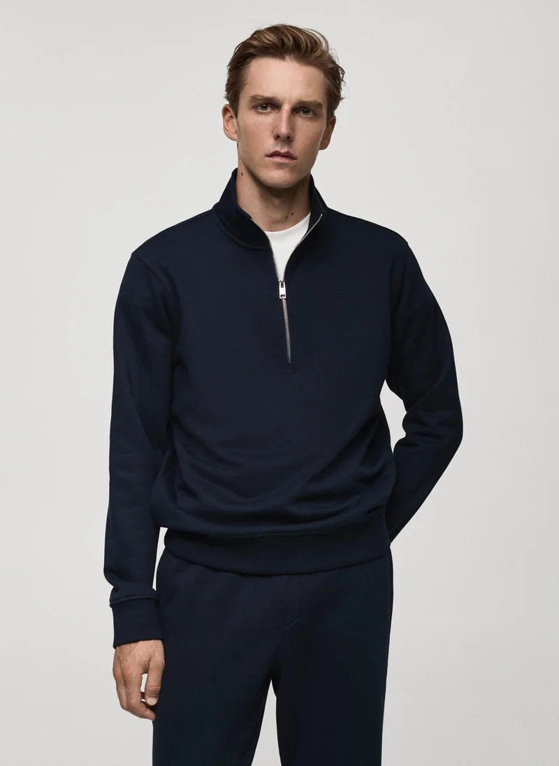 Mango Man Zip Through Sweatshirt