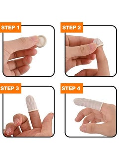 Y&D Latex Finger cots Pack of 50 Disposable Medium Size Protectors Durable Fingertip Protective Gloves for Cutting and Crafting Work Painting Hobbies Sports More  - Image 2
