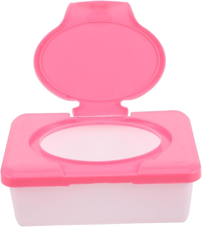 Red Travel Wipes Holder Lightweight Refillable Compact Container For Easy Access - Image 1