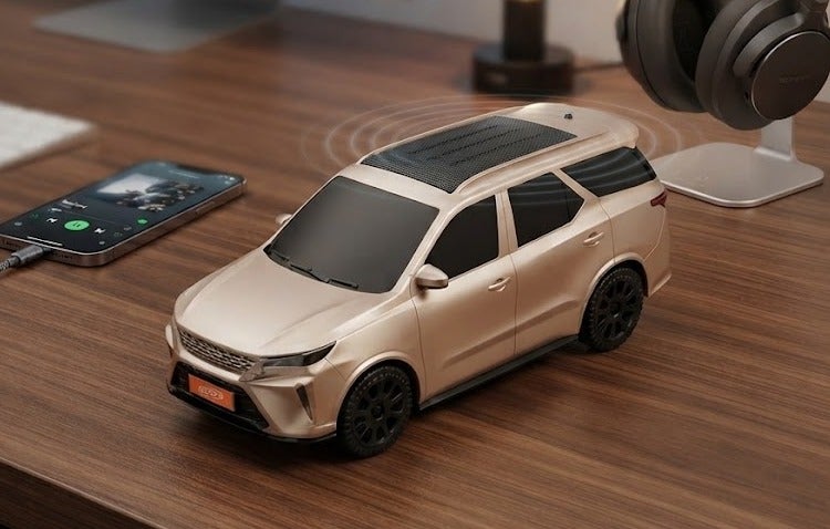 BDT Bluetooth stereo speaker for SUV sports cars, high-quality stereo sound, fast wireless connection, unique design and modern decor for bedroom or office. - Image 2
