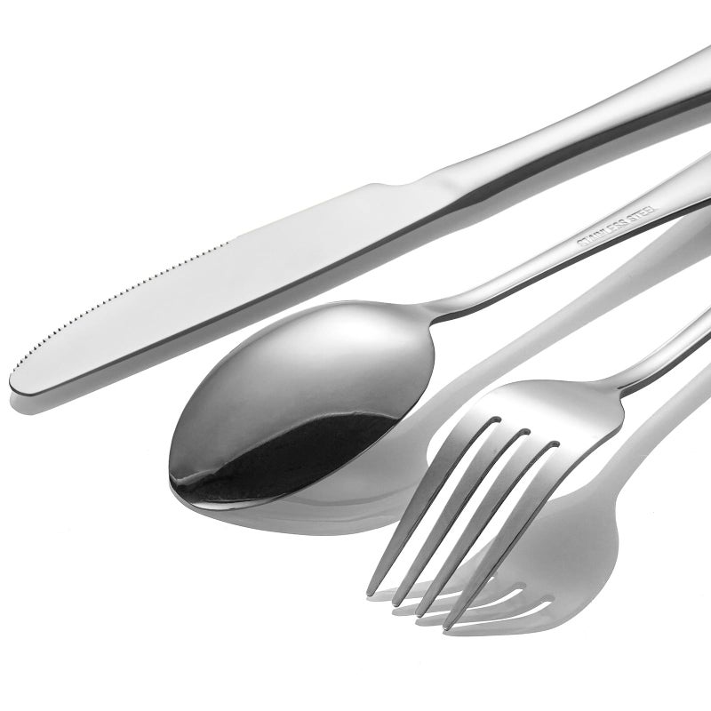 TININA 12-Piece Silverware Set for 4 - Stainless Steel Flatware Cutlery Set Service for 4, Mirror Polished Flatware Set Include Forks Spoons Knives for Home, Wedding, Restaurant, Dishwasher Safe - Image 4
