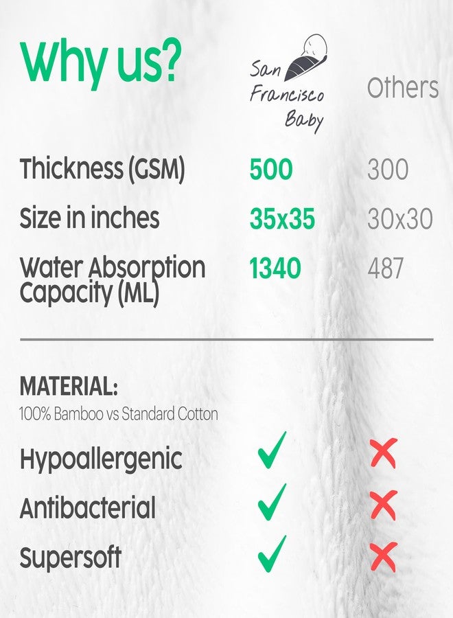 San Francisco Baby Towels for Newborn - Hooded Baby Bath Towels for Boys and Girls, Kids Bath Towels with Hood, Pink - Image 5