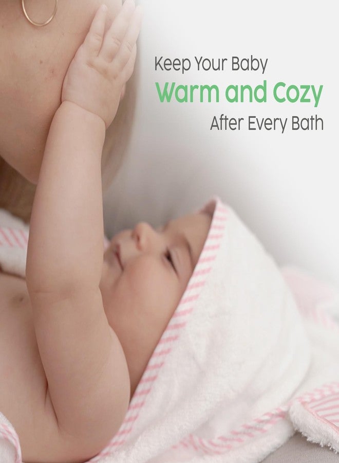 San Francisco Baby Towels for Newborn - Hooded Baby Bath Towels for Boys and Girls, Kids Bath Towels with Hood, Pink - Image 3