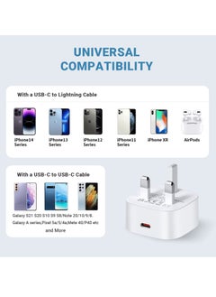 SYOSI USB C Plug for iPhone, 20w USB C Charger for iPhone14, Pd Power 3.0 Delivery Fast Charger, USB C Wall Charger Pd Compatible with iPhone 14 13 12 Pro Max  - Image 5
