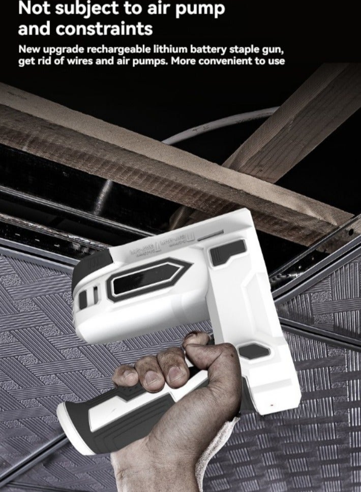 M MIAOYAN Cordless Electric Nail Gun – Lithium Battery Powered, Shoots Brad & Pin Nails – for Woodworking & Electrical Installation - Image 1