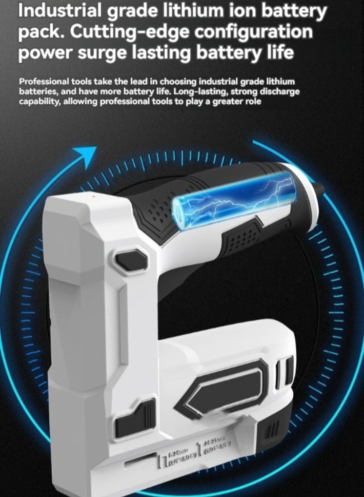 M MIAOYAN Cordless Electric Nail Gun – Lithium Battery Powered, Shoots Brad & Pin Nails – for Woodworking & Electrical Installation - Image 4