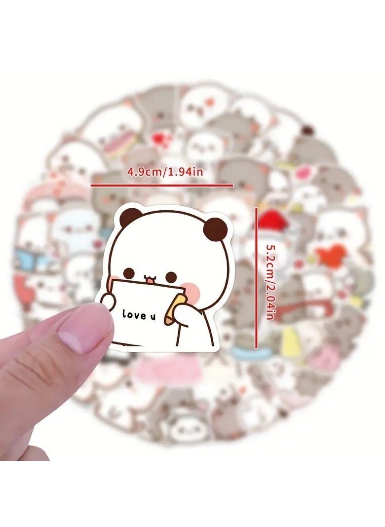 Goolsky - 60PCS Kawaii Mochi Cat PVC Stickers - Cartoon Reusable Self-Adhesive Decals for Scrapbooking, Diary, Laptop, Skateboard, Water Bottles | Irregular Shapes for Wood, Plastic, Glass, Metal, Ceramic | Age 14+ - Image 1