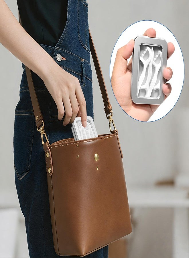 Rimoev 4 Pack Dental Floss Case with Clear Window, Portable 3.6x2.5x0.72 Inch Dental floss Dispenser, Box for 32 Adult Floss for Home, Travel, Car, Office (Silver - Image 5