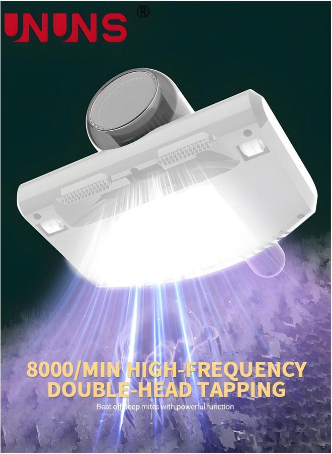 UNUNS Bed Vacuum Cleaner, Dust Mite Cleaner 12KPa Handheld Deep Mattress high-Frequency Double Beat UV Suitable for Bedding, Sofa, Other Fabric Surfaces - Image 3
