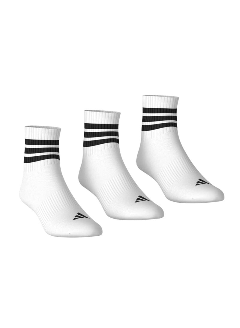 3 Stripes Cushioned Sportswear Mid Cut Socks 3 Pair Pack
