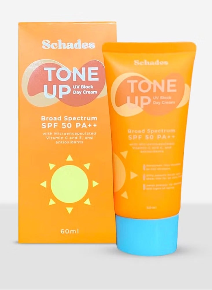 SCHADES Tone Up UV Block Day Cream (Broad Spectrum SPF50 PA++) 60ml