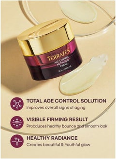 Terrazen Terrzen Age Control Nutrition Cream 1.69 Fl.Oz. (50Ml) Age Control Cream Reduce Wrinkle Hyaluronic Acid + Plant Stem Cell + Real Protein + Plant Squalane  - Image 3