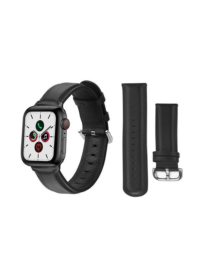 Loquat Replacement Band For Apple Watch Series 5/4/3/2/1 40/38mm Black - Image 2