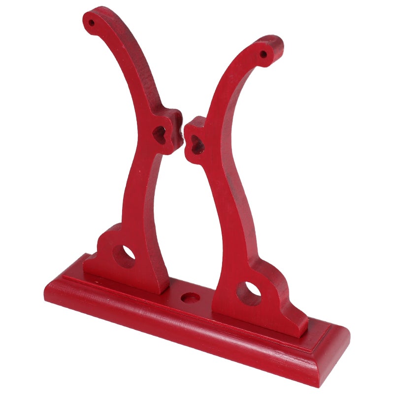 Japanese Fan Holder Stand Hand Fan Display Holder Rack Hand Held Fan Storage Holder Display Stand Foldable Handheld Fan Display Stand Base Fan Organizer Dark Red - Image 5