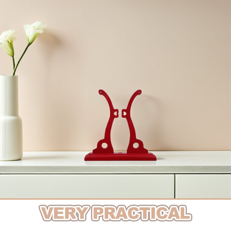 Japanese Fan Holder Stand Hand Fan Display Holder Rack Hand Held Fan Storage Holder Display Stand Foldable Handheld Fan Display Stand Base Fan Organizer Dark Red - Image 2