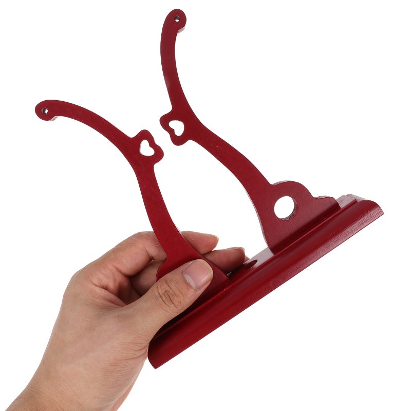 Japanese Fan Holder Stand Hand Fan Display Holder Rack Hand Held Fan Storage Holder Display Stand Foldable Handheld Fan Display Stand Base Fan Organizer Dark Red - Image 3